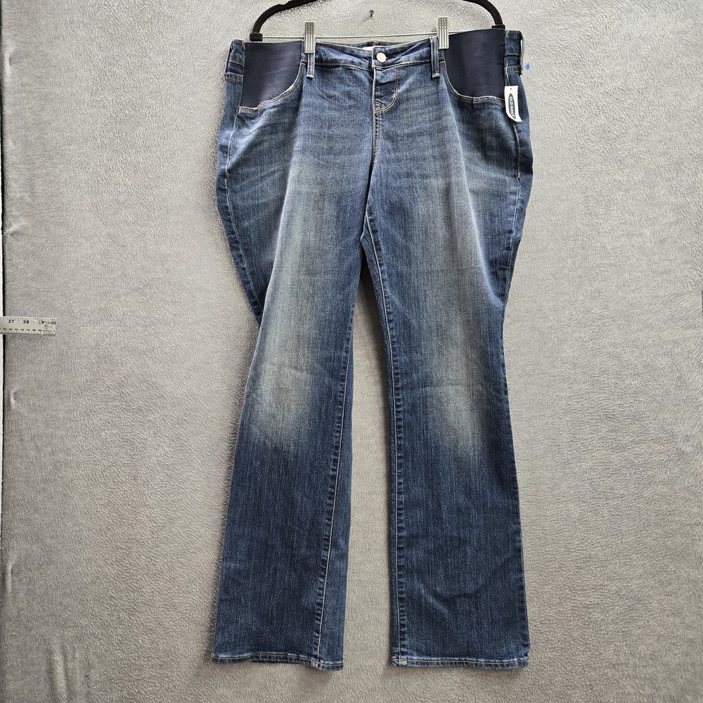 Old Navy Women Jeans 14 Blue Denim Bootcut Button 31" Inseam NWT